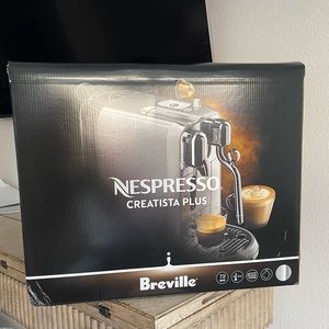Nespresso Creatista Plus by Breville.
In Metal Stainless Steel. Brand New!